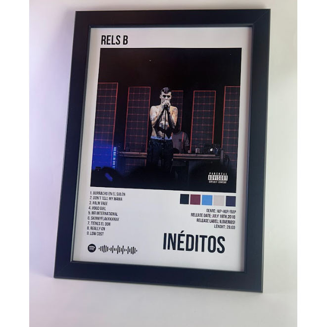 Álbum enmarcado de Rels B tamaño A4 del álbum "Inéditos"