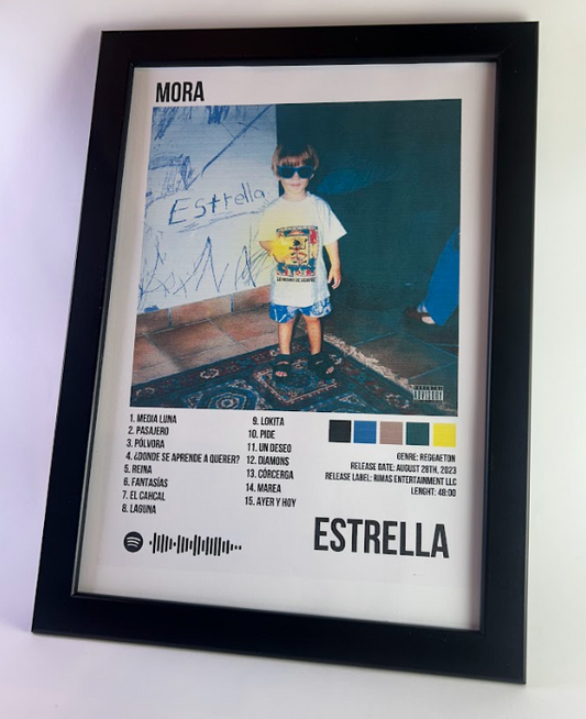 Álbum enmarcado de Mora tamaño A4 del álbum "Estrella"