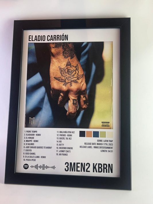 Álbum Enmarcado "3MEN2 KBRN" - Eladio Carrión (2023)